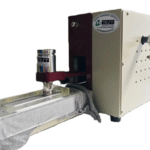 Crock meter diagram showing the main parts of a crock meter used for rubbing fastness testing