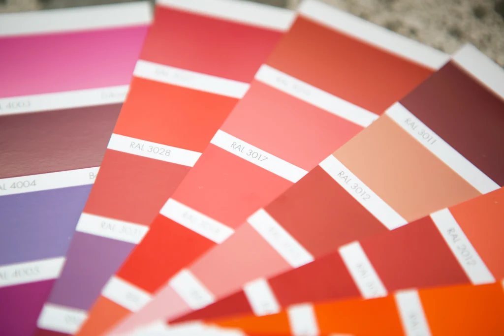 Pantone swatch fan deck used for textile color approval