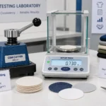 GSM Machine for fabric weight testing in textile laboratory